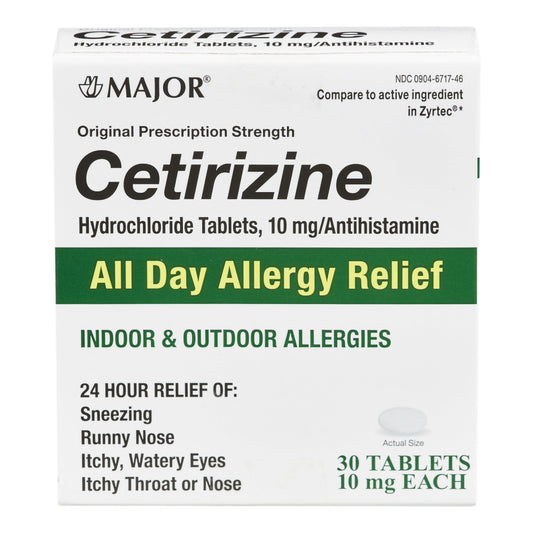 CETIRIZINE HCL, TAB 10MG (30/BT)