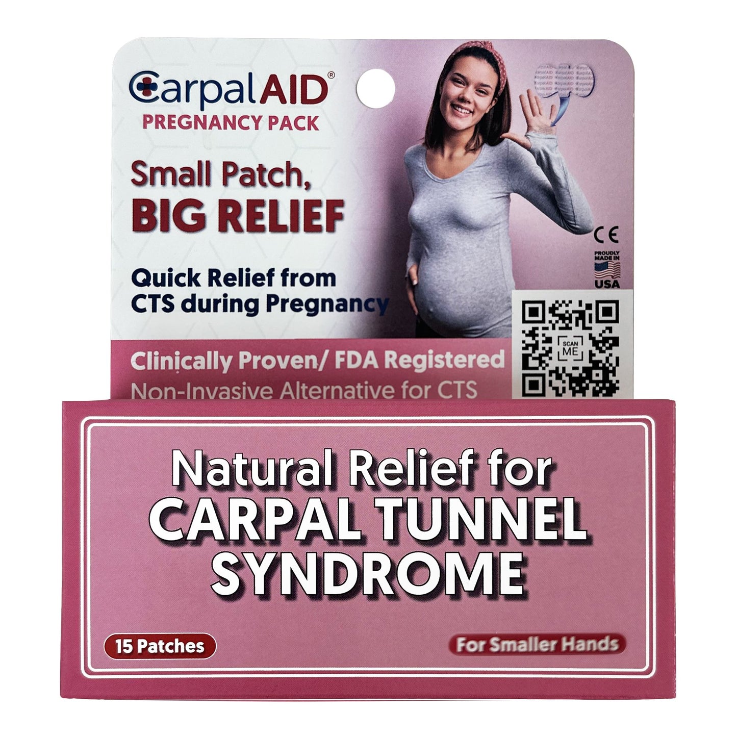 PATCH, HAND CARPAL AID PATCH PREGNANCY PK SM (15/PK 48PK/CS)