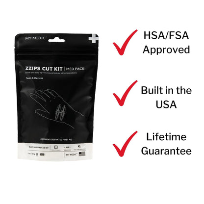 FIRST AID PACK, ZZIPS CUT ALL-IN-ONE BASIC