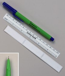 MARKER, FINE TIP W/RULER GRN (50/BX)