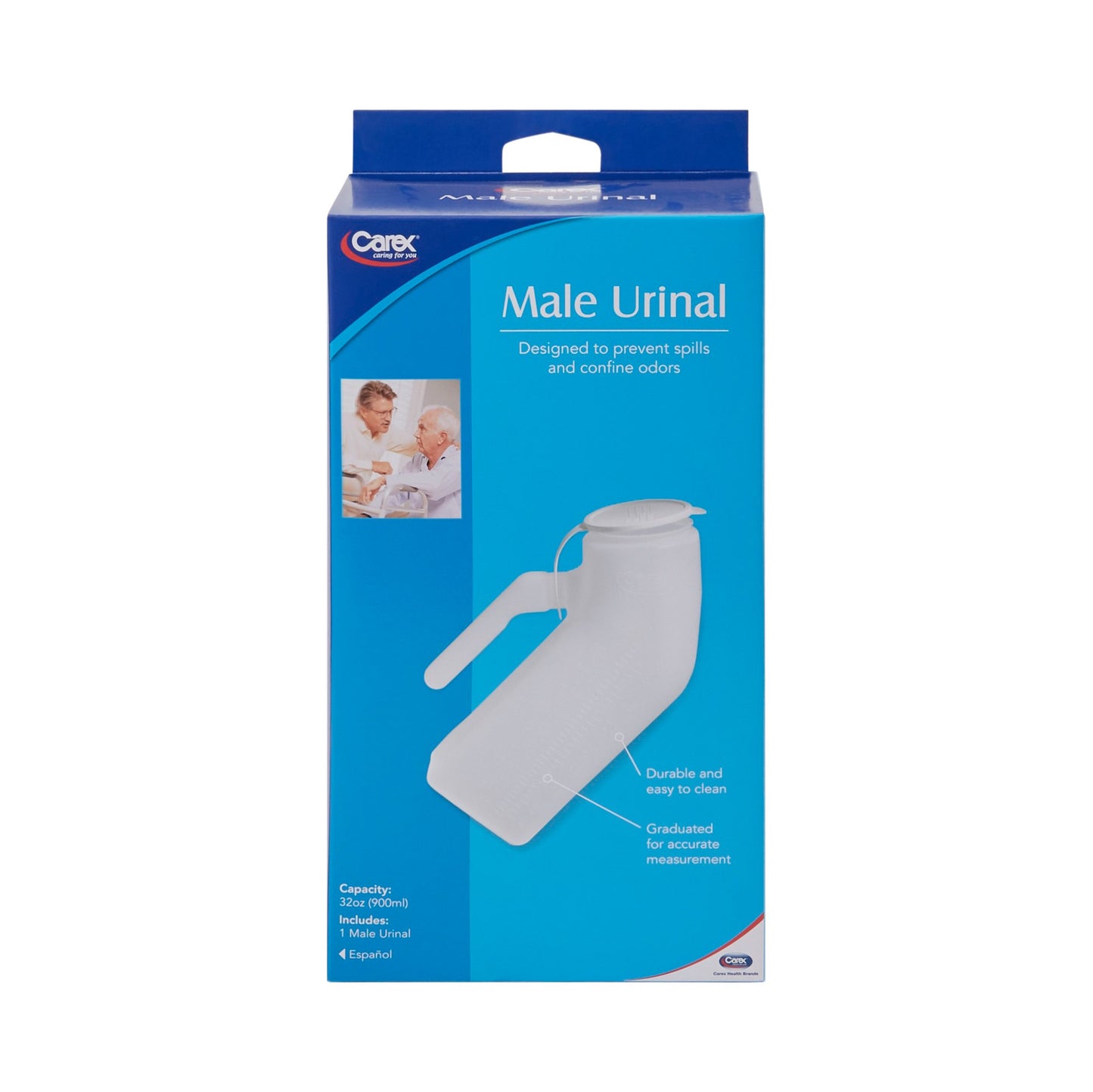 URINAL, MALE W/CVR (6/CS) CAREXH
