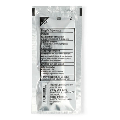 SOLUTION, POVIDONE IODINE POUCH (100/CS)
