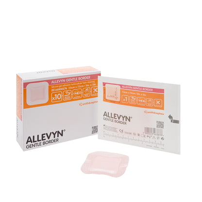 DRESSING, ALLEVYN GENTLE BRDR 3"X3" (10/BX 4BX/CS)
