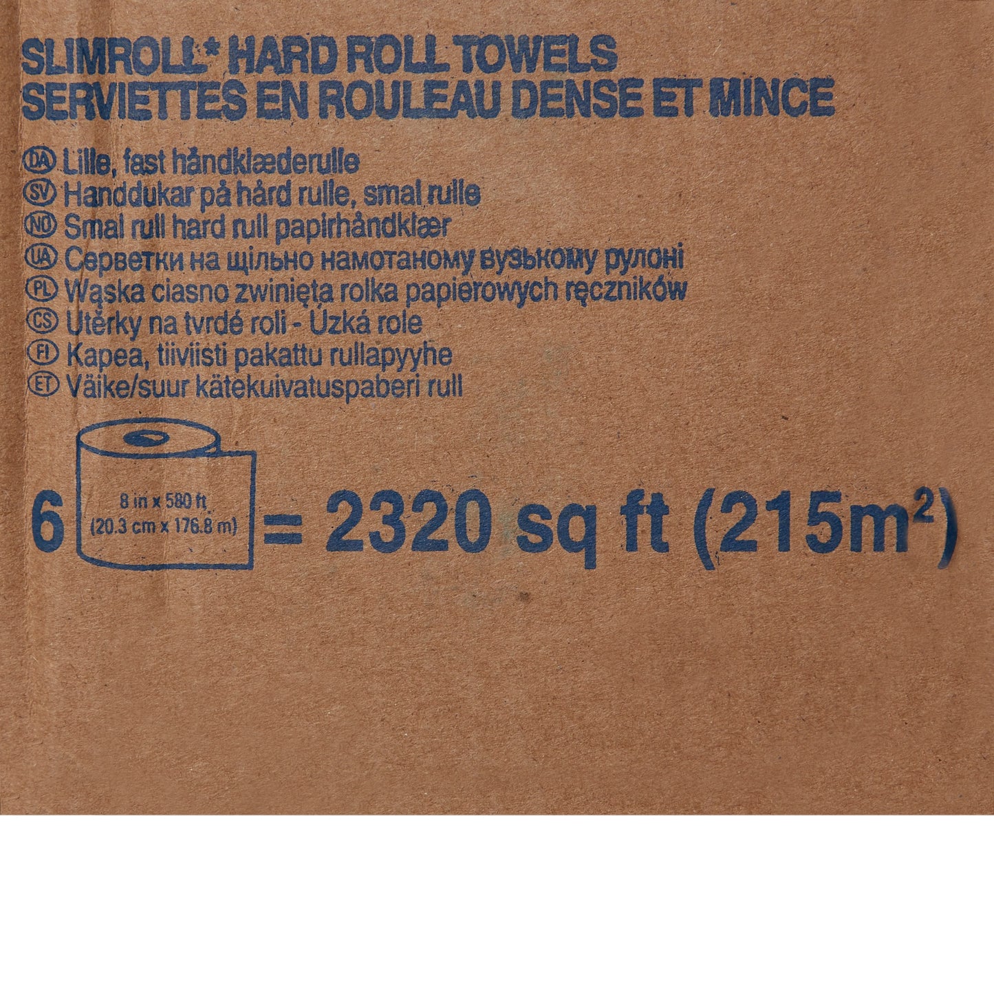TOWEL, SCOTT SLIMROLL PAPER W HT 8"X580' (6RL/CS) KIMCLK