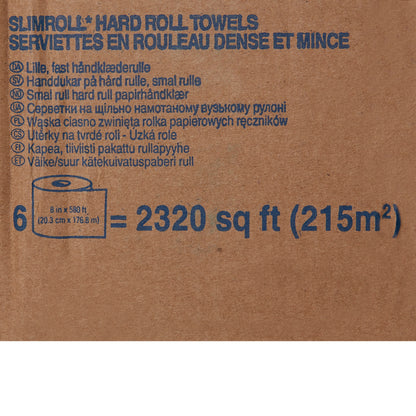 TOWEL, SCOTT SLIMROLL PAPER W HT 8"X580' (6RL/CS) KIMCLK
