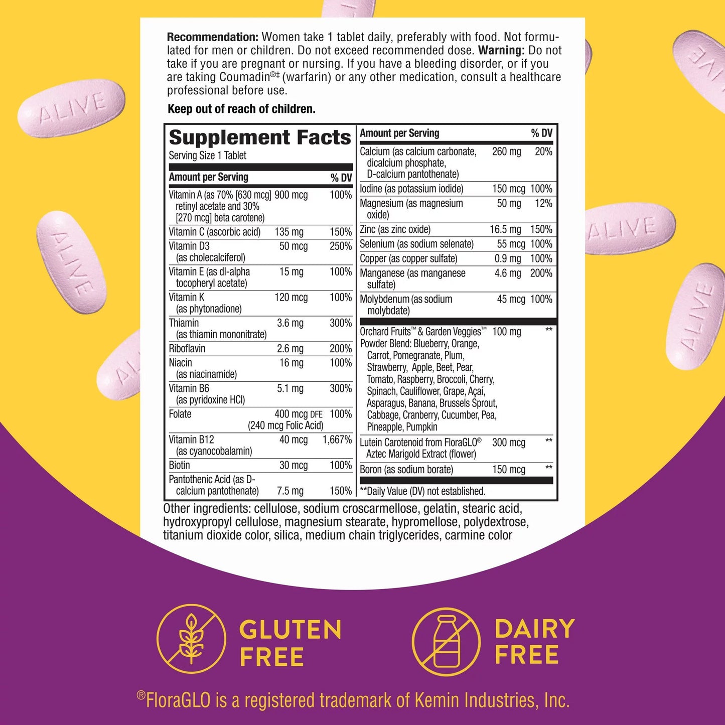 ALIVE, TAB MULTIVITAMIN WOMENS50+ (50/BX)