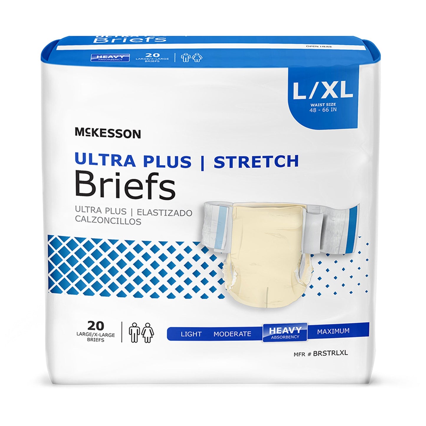 BRIEF, TAB CLSR ULTRA PLUS LG/XL 48-66 (20/BG 4BG/CS)