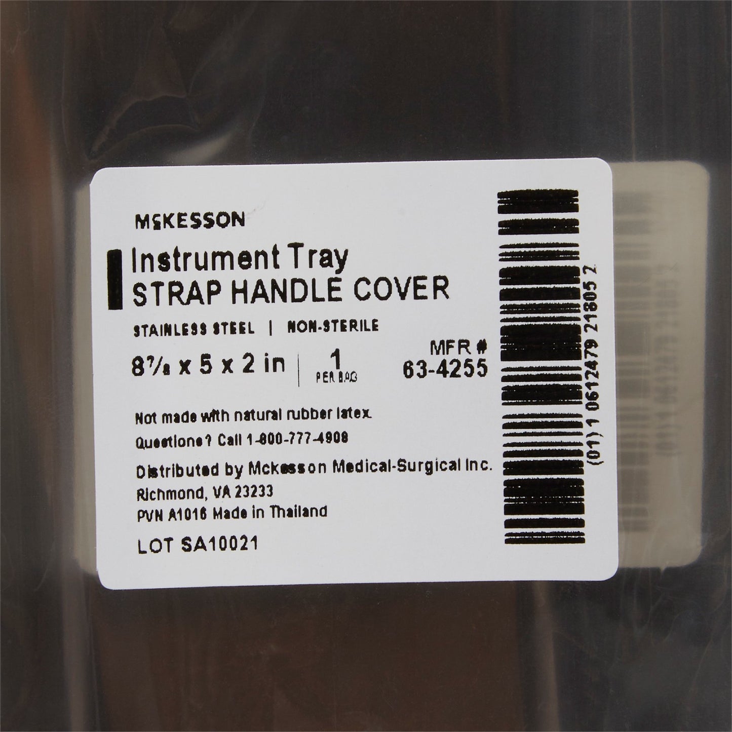INSTRUMENT TRAY, W/STRAP HNDL CVR LF 8 7/8"X5"X2" (6/BX)