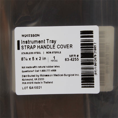 INSTRUMENT TRAY, W/STRAP HNDL CVR LF 8 7/8"X5"X2" (6/BX)