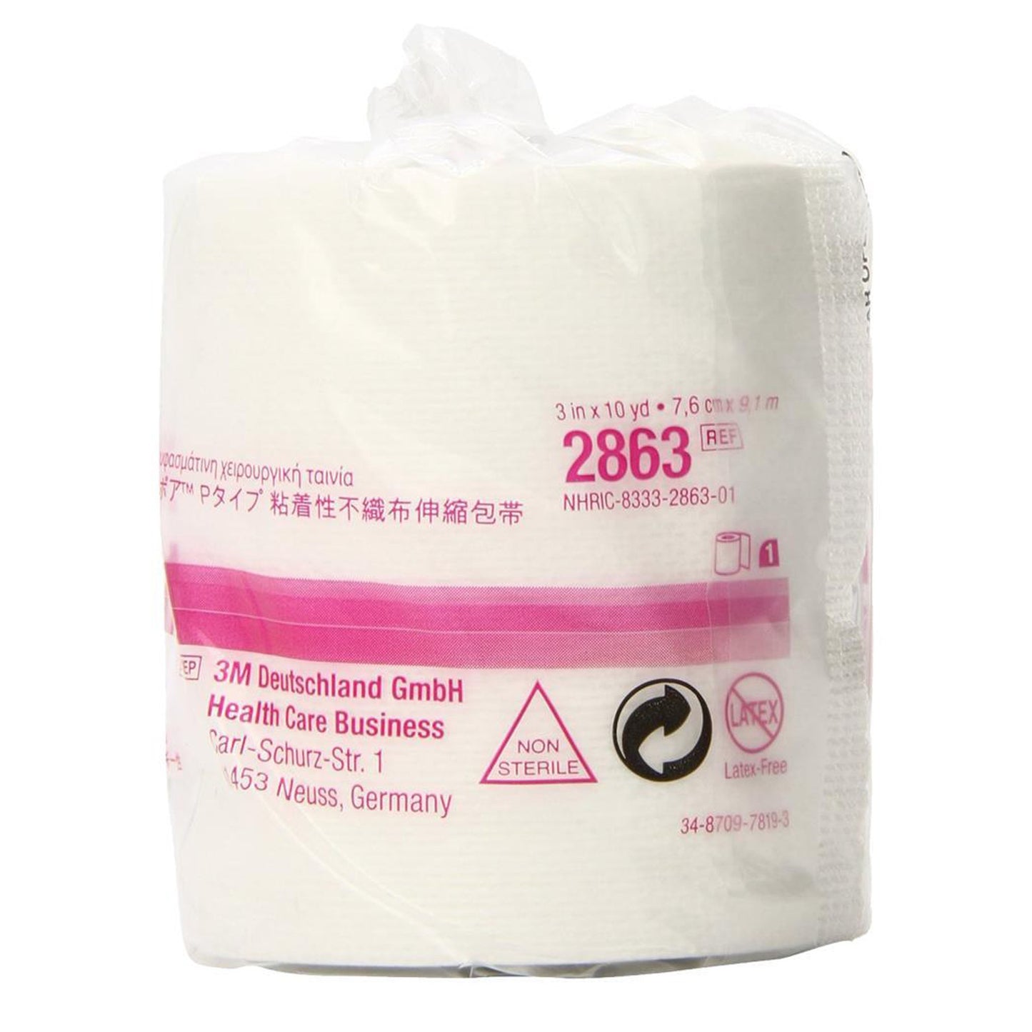 TAPE, MEDIPORE SFT CLTH 3"X10"(12RL/CS) 3M