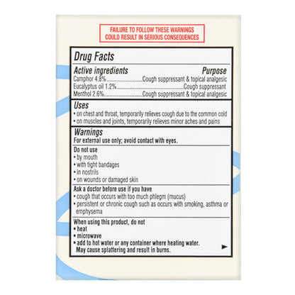 CHEST RUB, OINT FT MEDICATED 3.5OZ