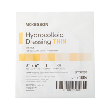 DRESSING, HYDROCOLLOID THIN STR 6"X6" (10/BX 20BX/