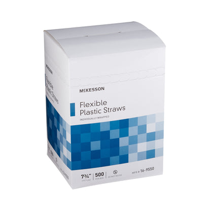 STRAW, PLASTIC FLEX WRAP LF (500/BX 20BX/CS)