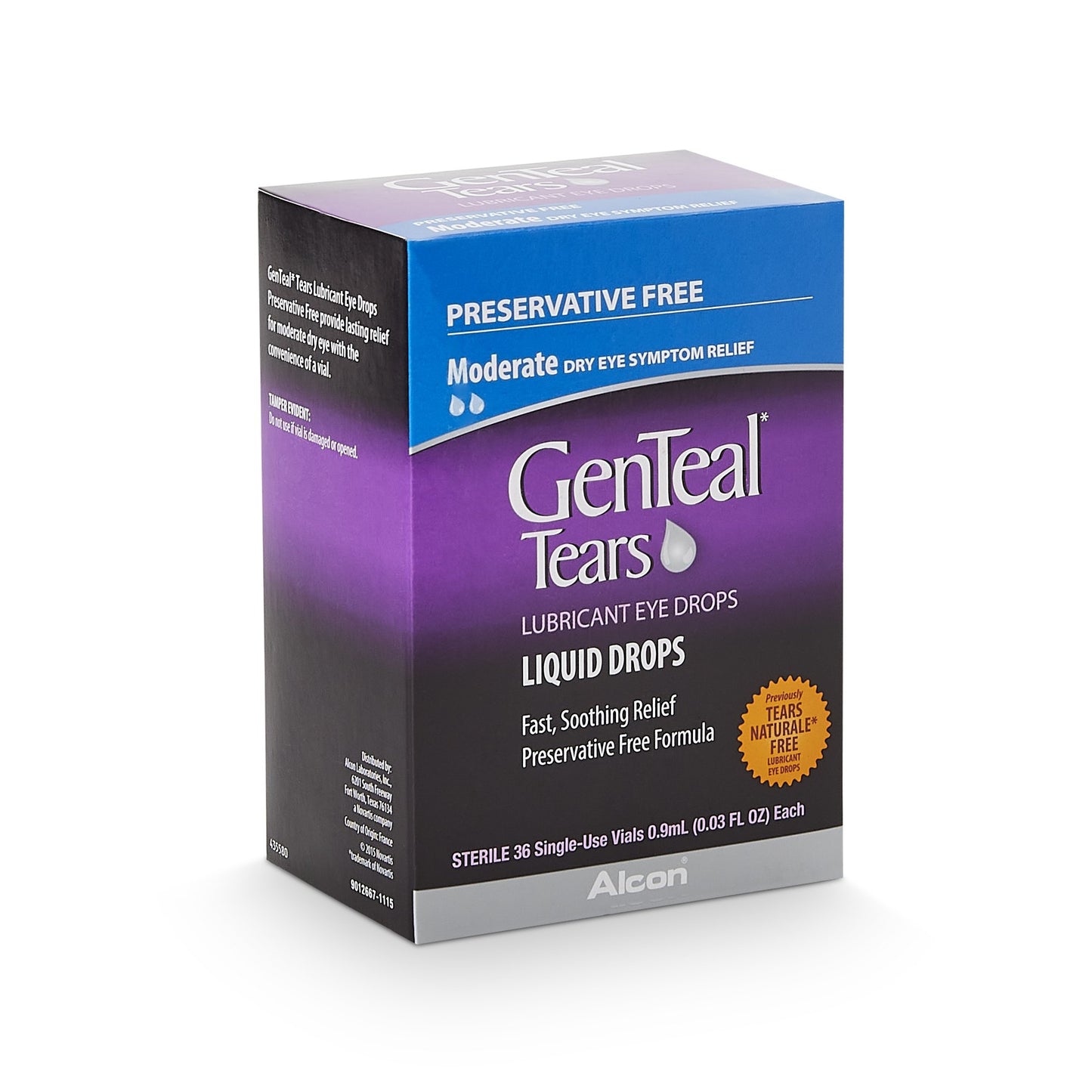 GENTEAL TEARS, DRP MOD PRESERVATIVE FREE 0.9ML (36/BX)