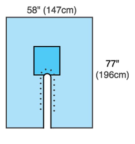 SHEET, SPLIT DRAPE 77"X120" (10/CS)