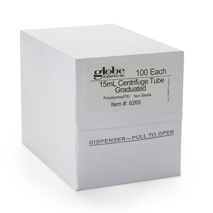 TUBE, CENTRIFUGE CLR 15ML (100/BX 10BX/CS)