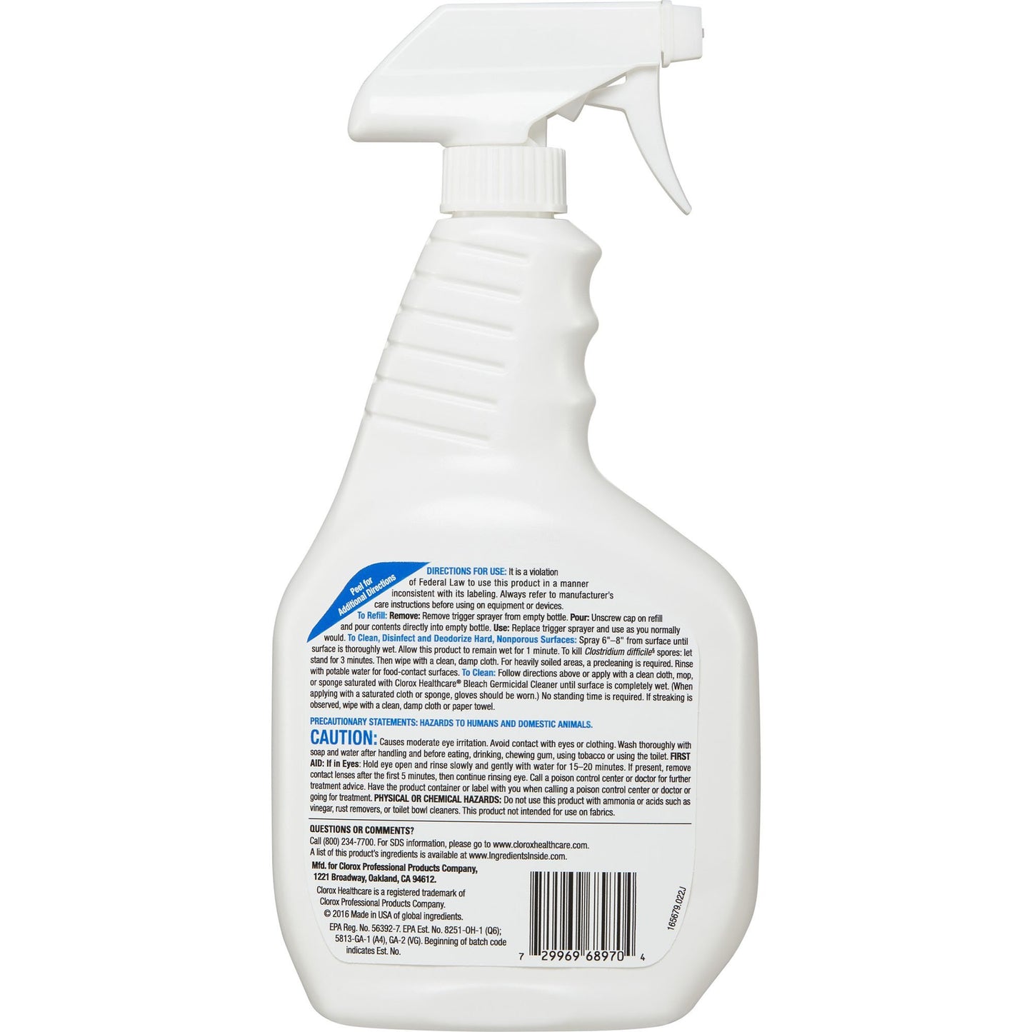 CLEANER, GERMICIDAL SPRAY CLOROX 32OZ (6/CS)