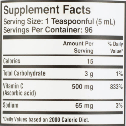 VITAMIN C, LIQ 500MG 16OZ (12/CS)