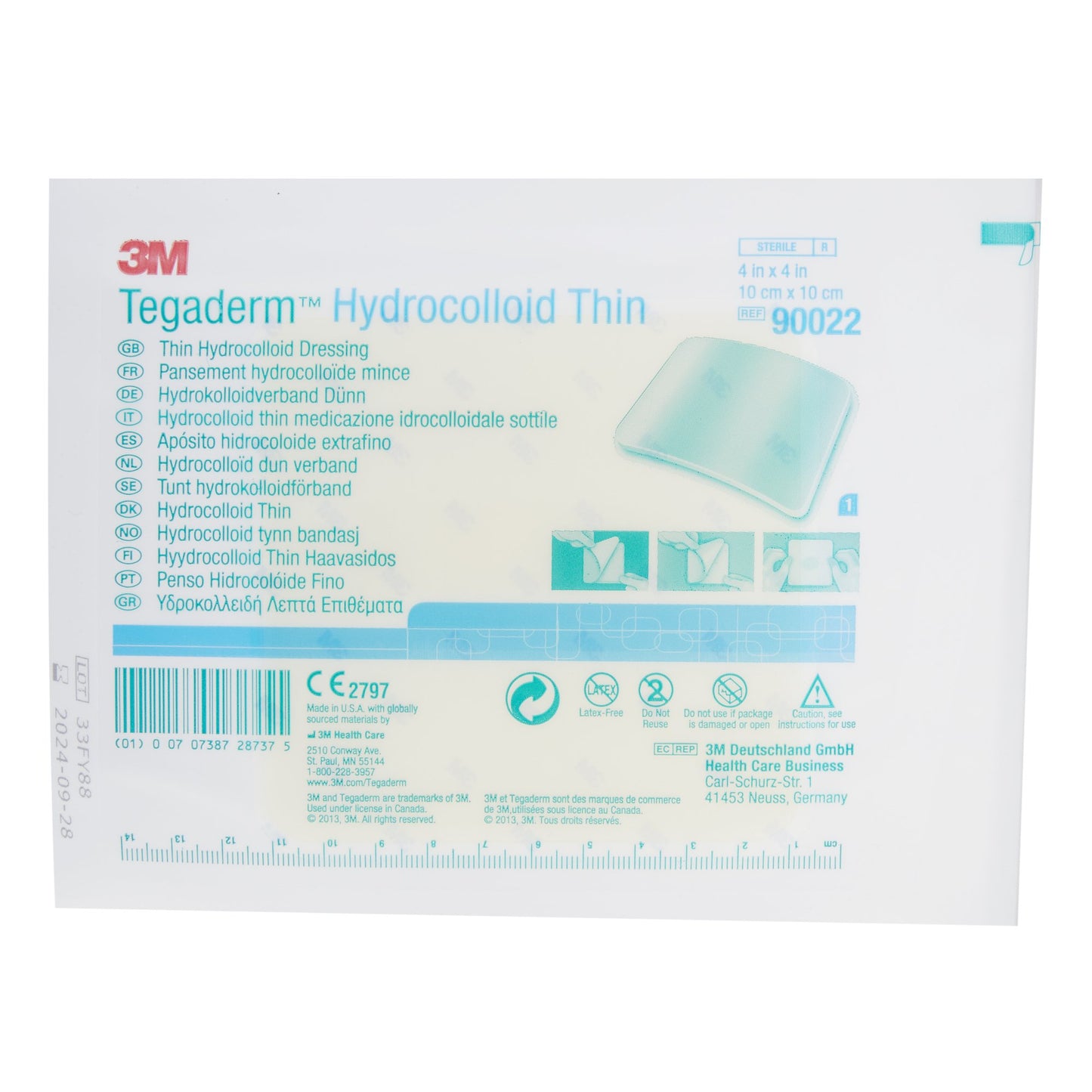 DRESSING, TEGADERM HYDROCOL THIN 4"X4" (5/BX)