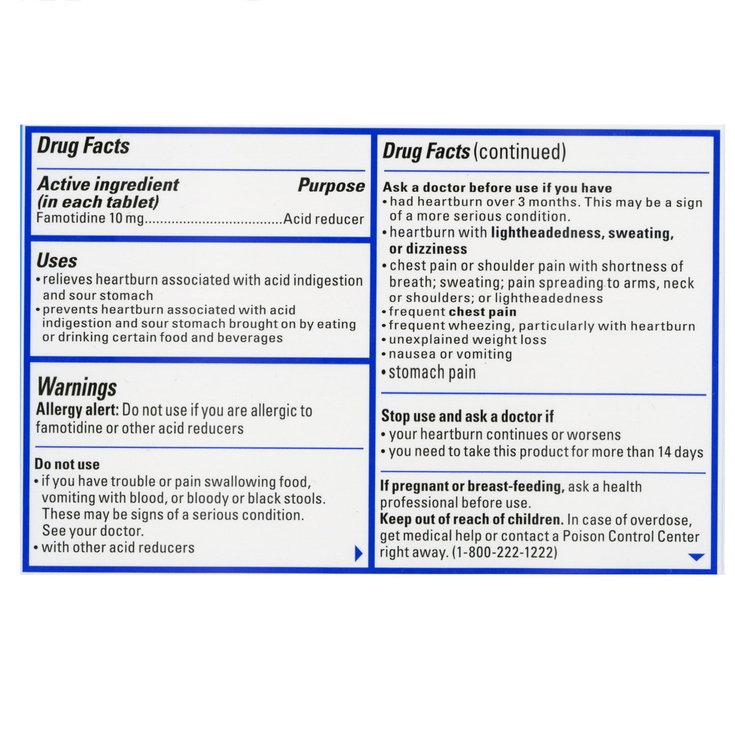 PEPCID AC, TAB REG STRENGTH 30(36BT/CS) J&JOTC
