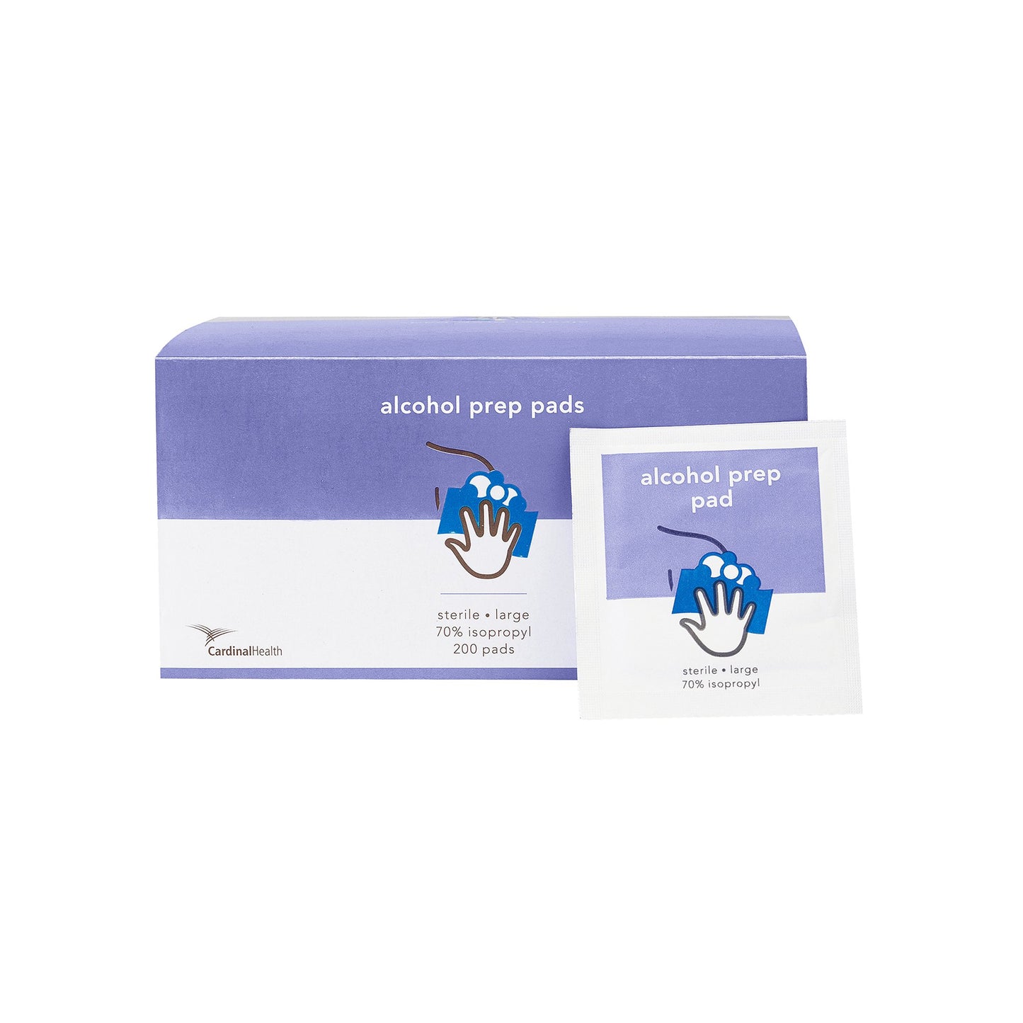 PAD, ALCOHOL PREP ISOPROPYL LG70% (200/BX 20BX/CS)