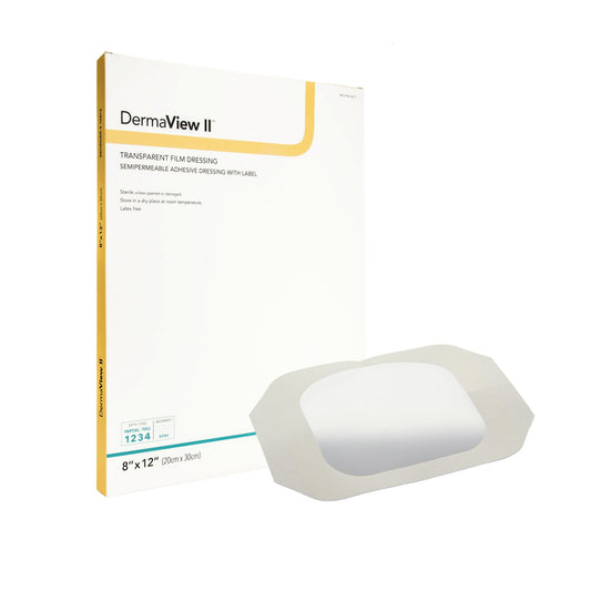 DRESSING, WOUND DERMA VIEW II TRANSPANRENT 8X12 (10/BX)