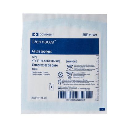 SPONGE, GAUZE DERMACEA STR 4X4(2/PK 25PK/BX 24BX/CS)