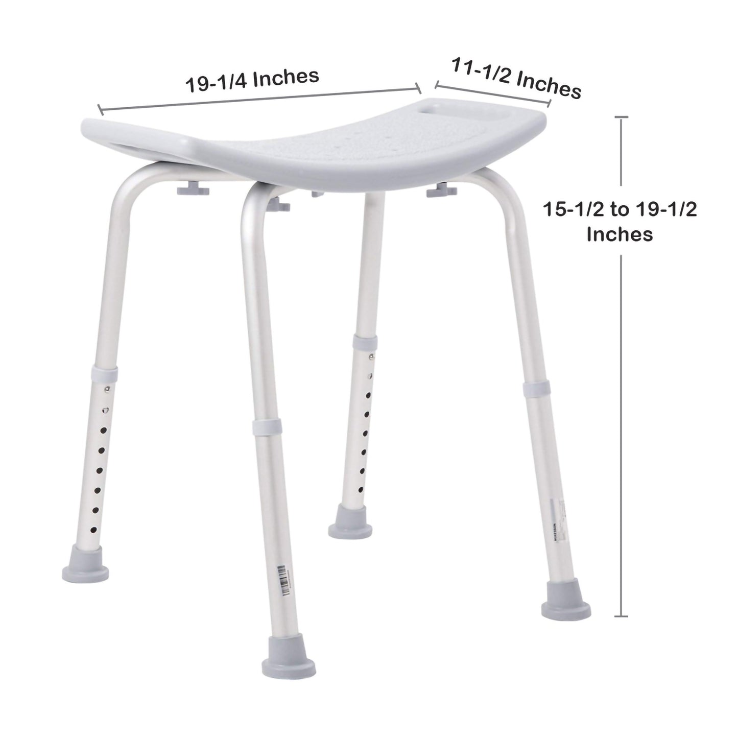 BENCH, BATH W/O BACK ALUMINUM FRAME 300LBS