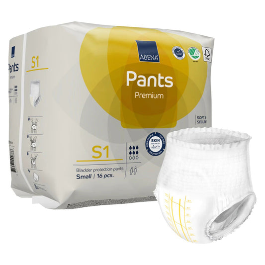 UNDERWEAR, INCONT ABENA PROT PREM S2 SM (16/PK 6PK/CS)