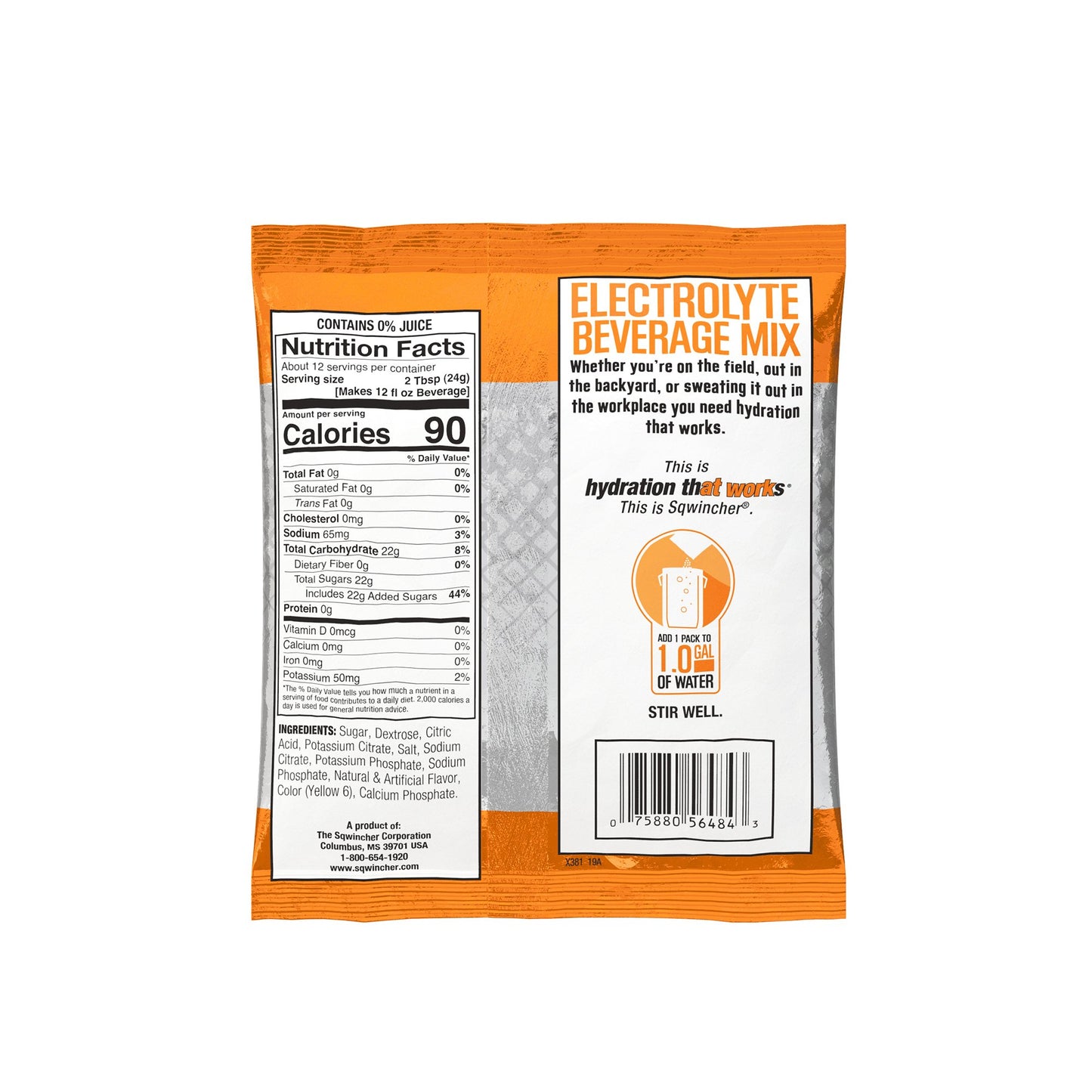 SQWINCHER, PDR MIX ORG MAKES 1GL (20/BX 4BX/CS)