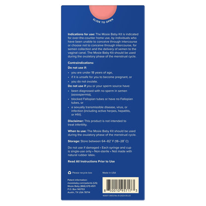 INSEMINATION KIT, MOSIE BABY AT-HOME (2/KT 24KT/CS)