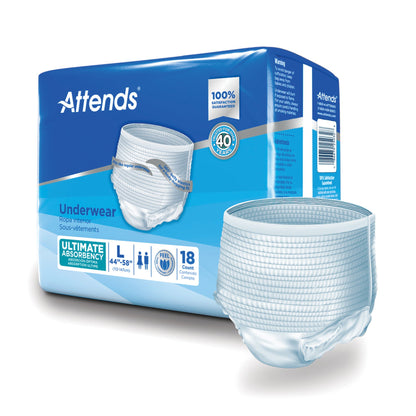 UNDERWEAR, ATTENDS ULT LG (18 /PK 4PK/CS)