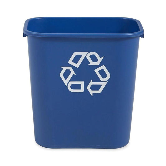 WASTEBASKET, RECYCLE 28QT BLU SALFLD