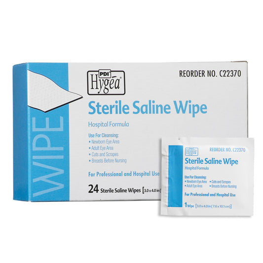 WIPE, ISOTONIC SALINE STR 6"X4" (24/BX 24BX/CS)