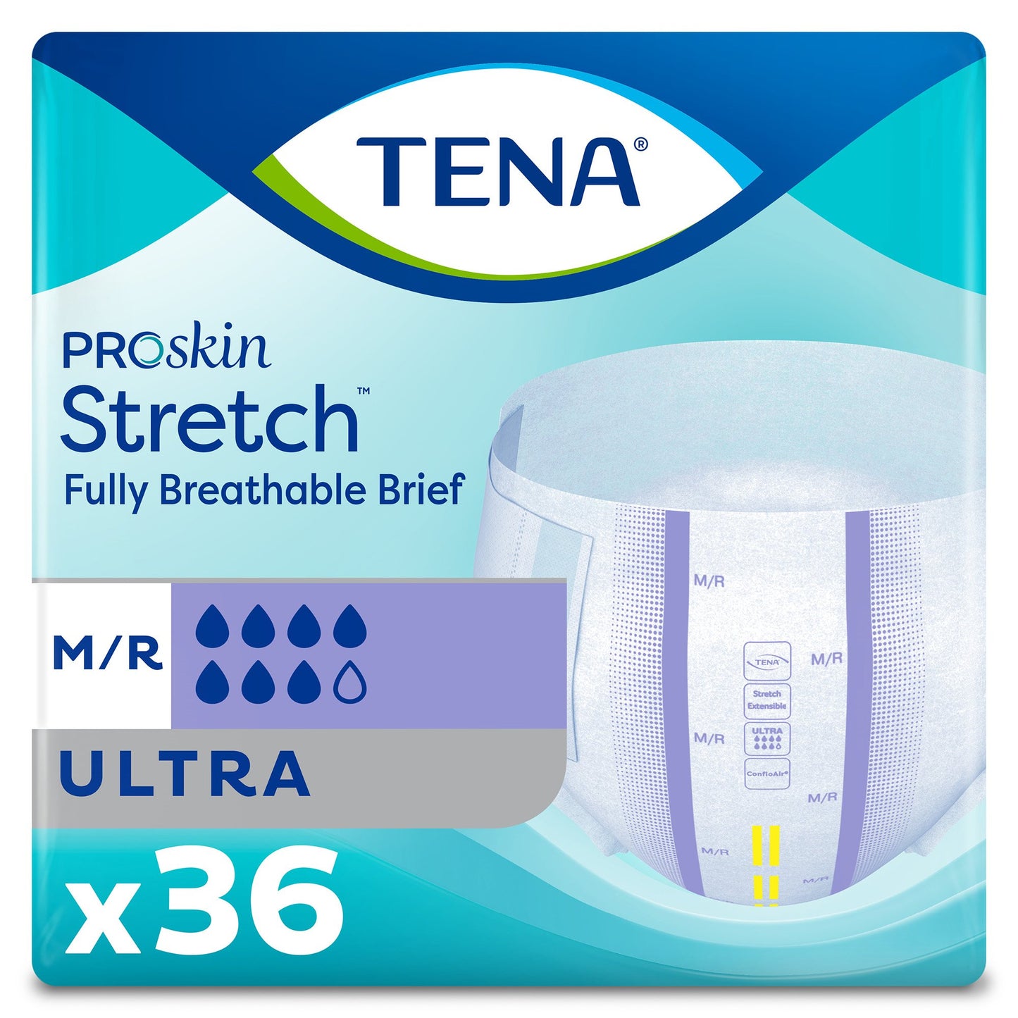 BRIEF, TENA STRCH ULTR MED/REG(36/BG 2BG/CS) SCAPER