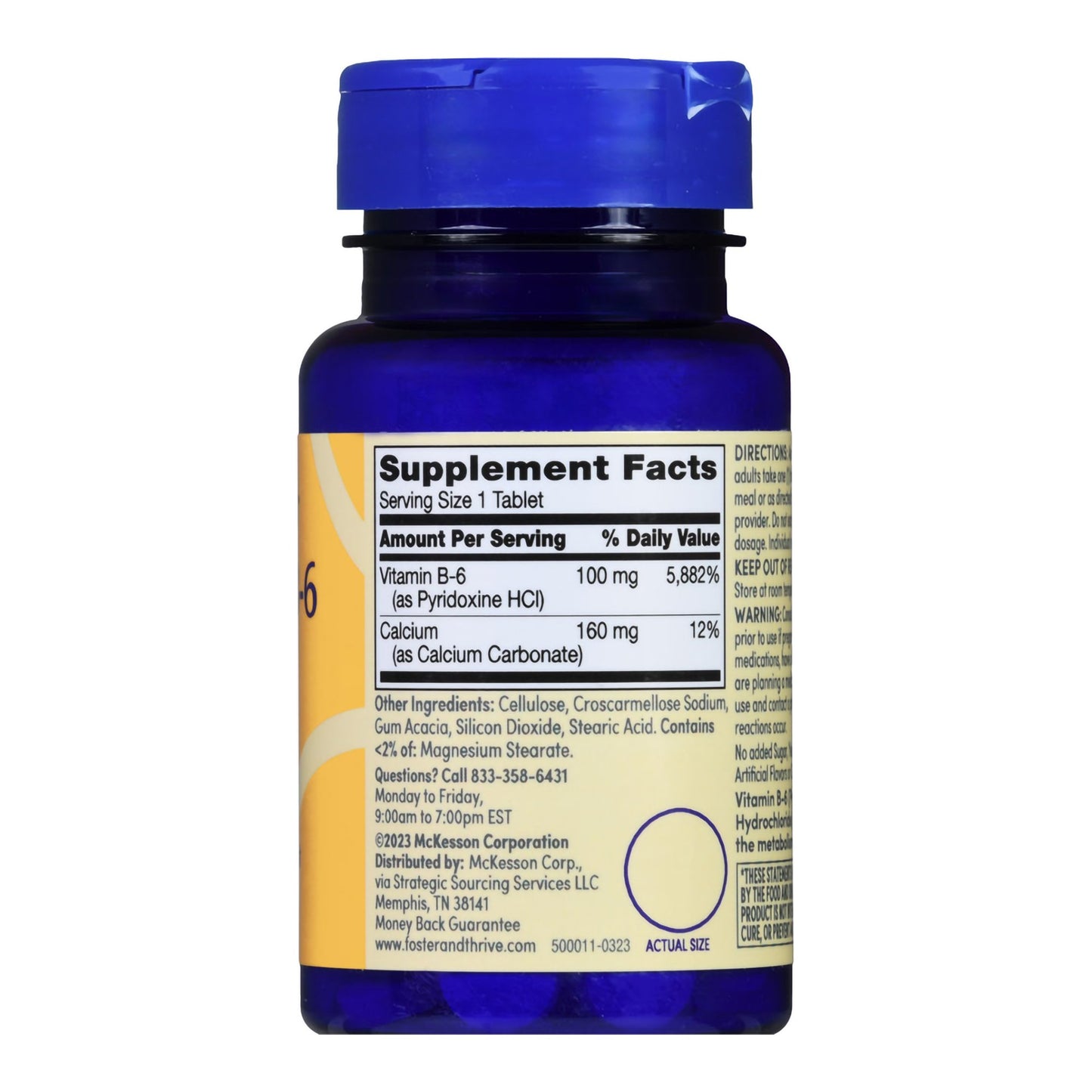 VITAMIN B-6, TAB FT SM 100MG (100/BT)
