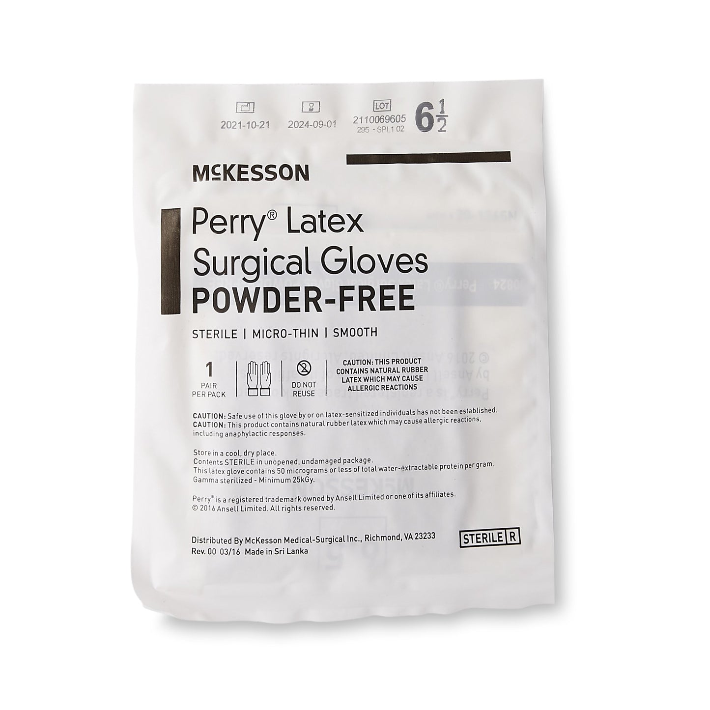 GLOVE, SURG LTX 6.5 STR2 SMTH MICROTHIN (50PR/BX 4BX/CS)