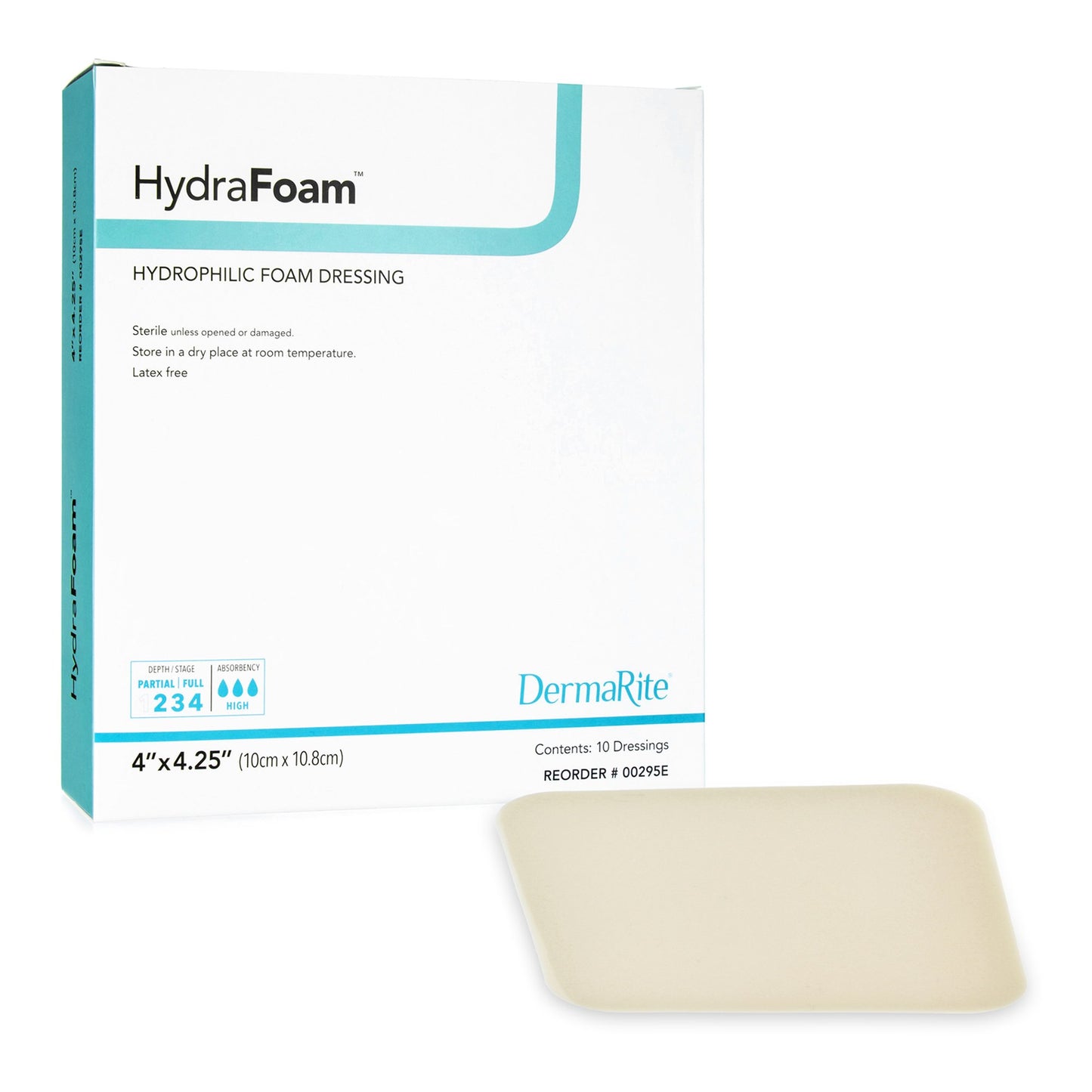 DRESSING, HYDRAFOAM 4X4.25" (10/BX)