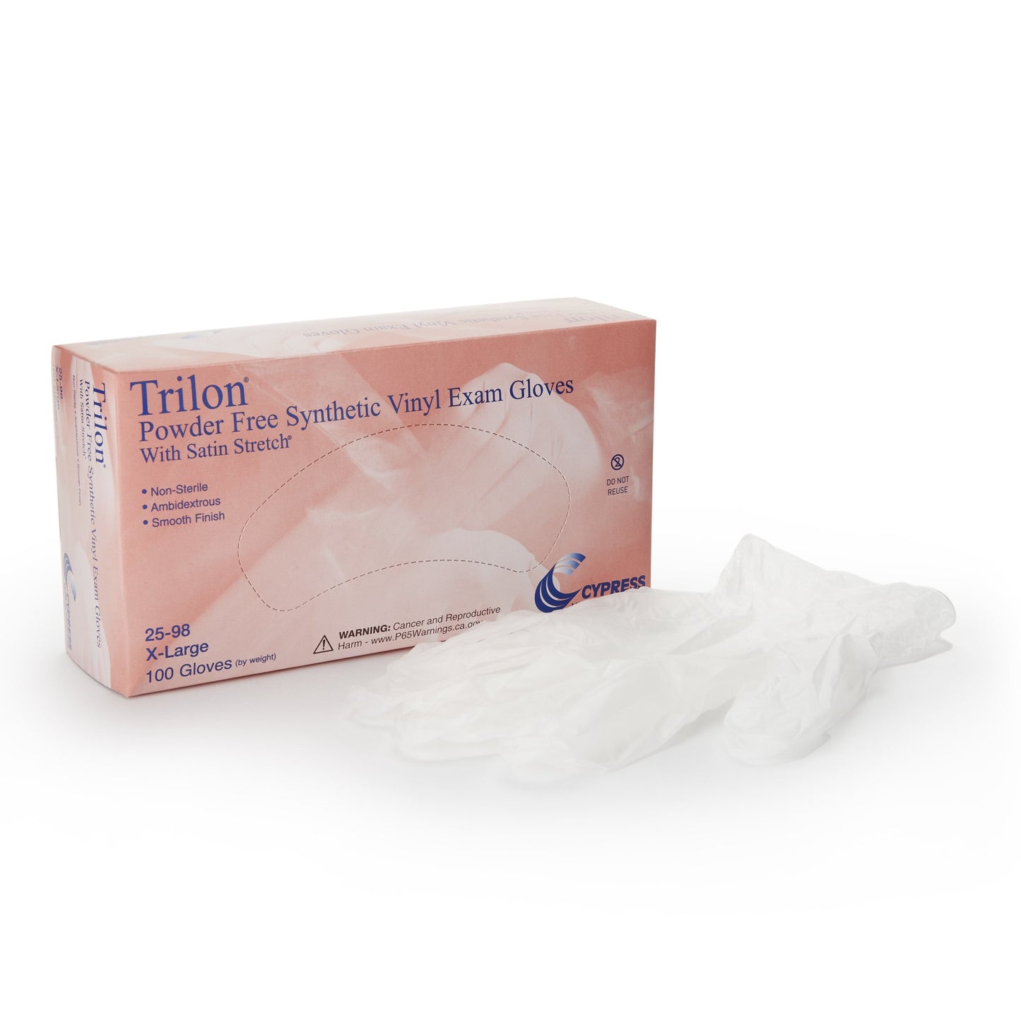 GLOVE, EXAM VNYL XL N/S TRILON(100/BX 10BX/CS)