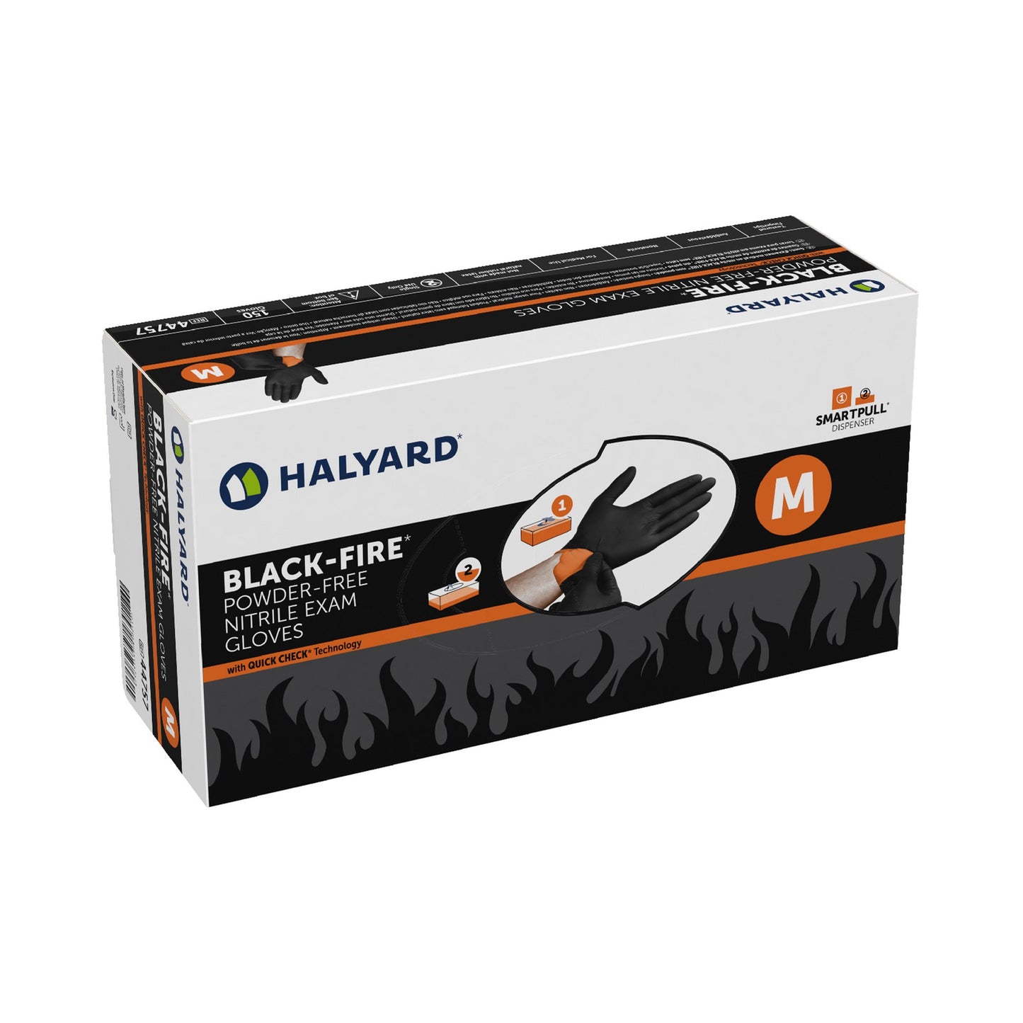 GLOVE, EXAM NTRL MED N/S BLK/ORG (150/BX 10BX/CS)