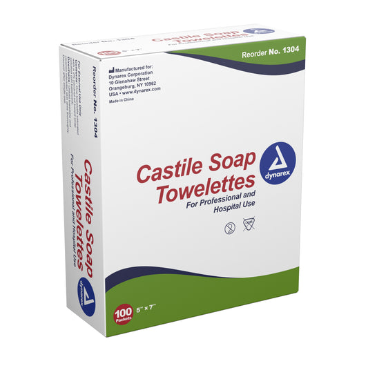TOWELETTES, CASTILE SOAP (100/BX 10BX/CS)