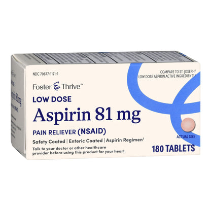ASPIRIN EC, TAB FT SM LOW STRNTH81MG (180/BT)
