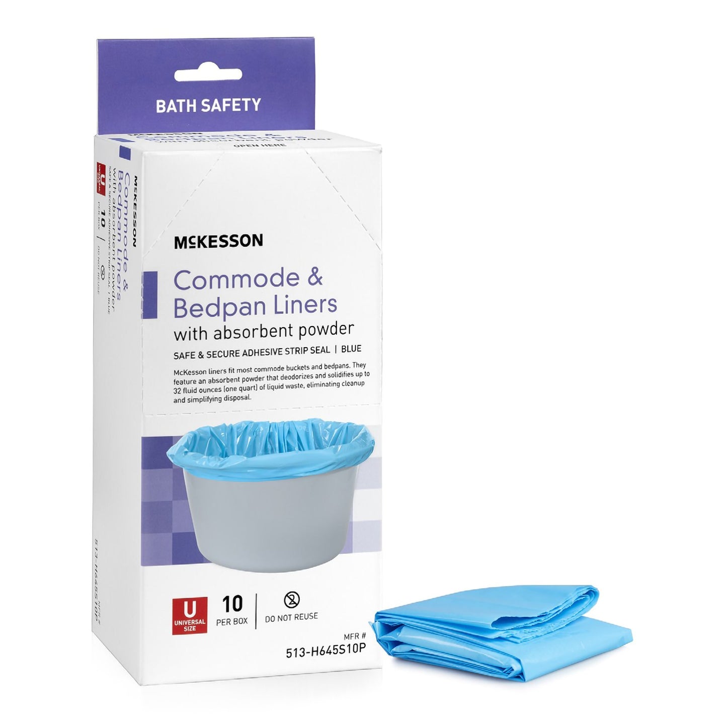 LINER, COMMODE MCKESSON (10/PK 10PK/CS)