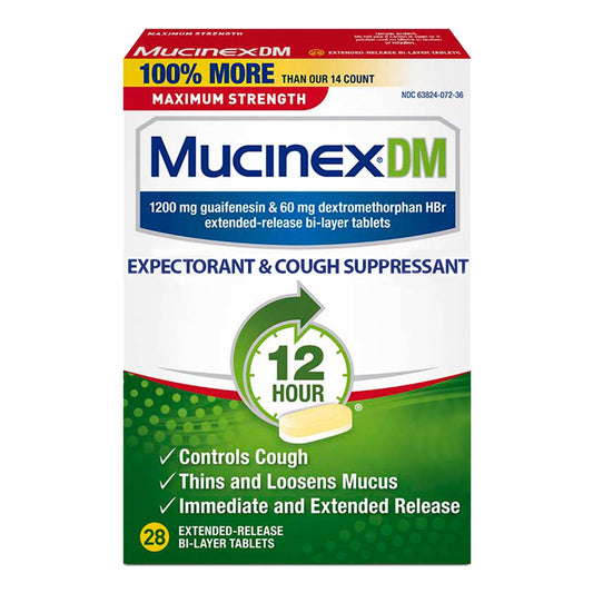 MUCINEX DM, TAB MAX/STR 1200-60MG (28/BX)