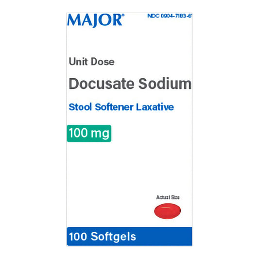 DOCUSATE SODIUM, CAP 100MG UD (100/BX)