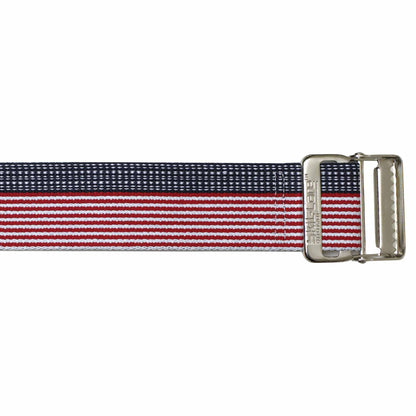 BELT, GAIT W/METAL BUCKLE STARS/STRIPES 60"