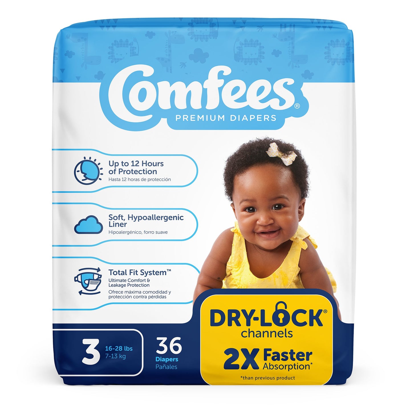 DIAPER, BABY COMFEES SZ3 (36/BG 4BG/CS)