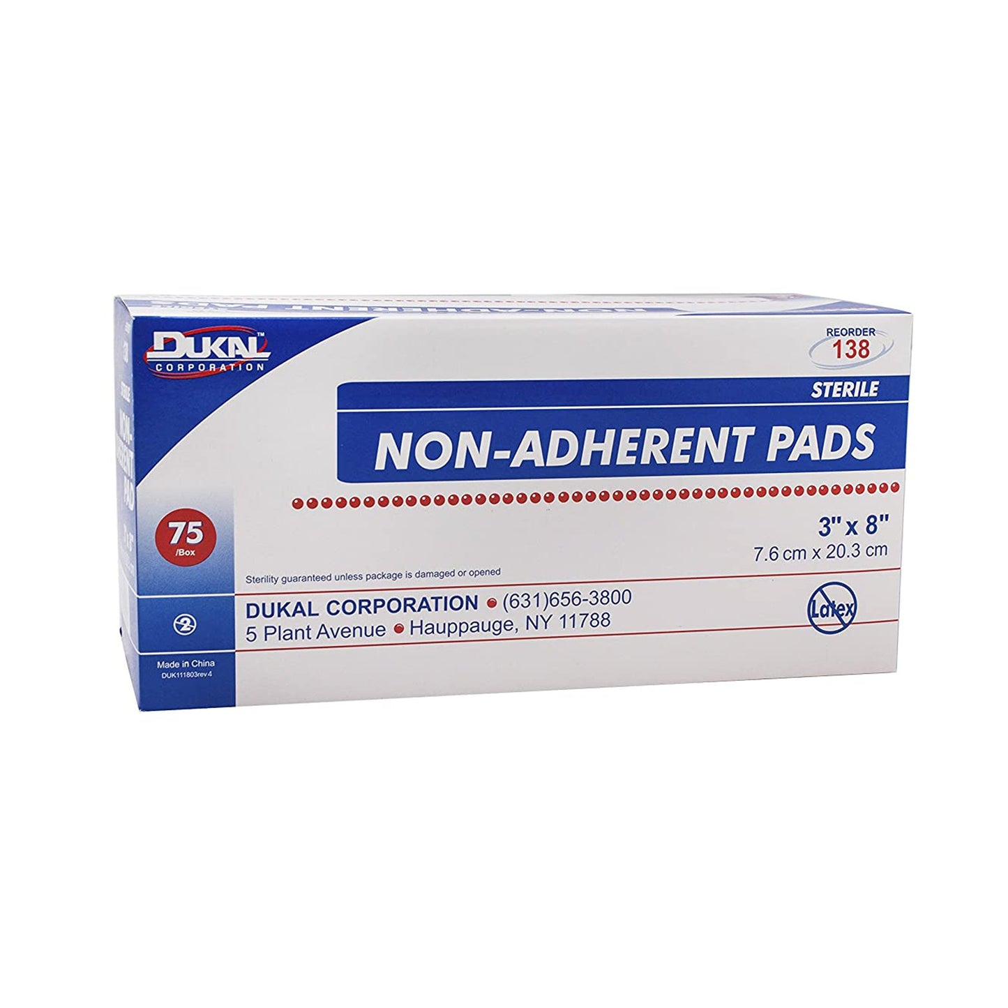 PAD, NON ADHERENT STR 3"X8" (75PK/BX 8BX/CS)