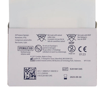 SPONGE, GAUZE CURITY STR 2"X2"(2/PK 25PK/TR 60TR/CS)