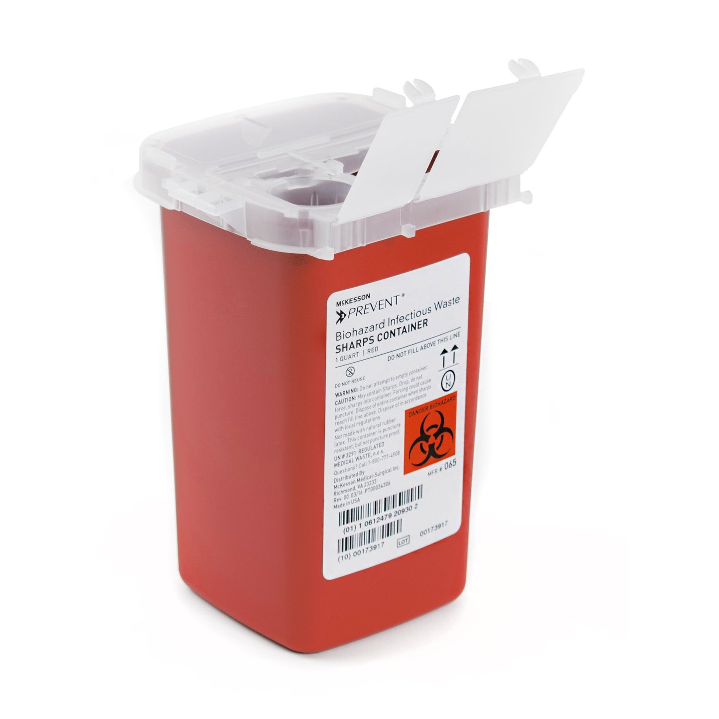 CONTAINER, SHARPS RED 1QT (80/CS)